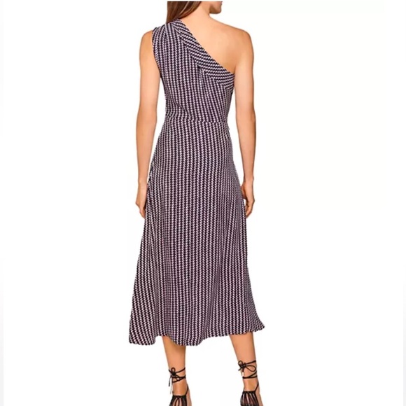 REISS Nia Geometric Print One Shoulder Midi Dress Size 8US - Picture 2 of 10